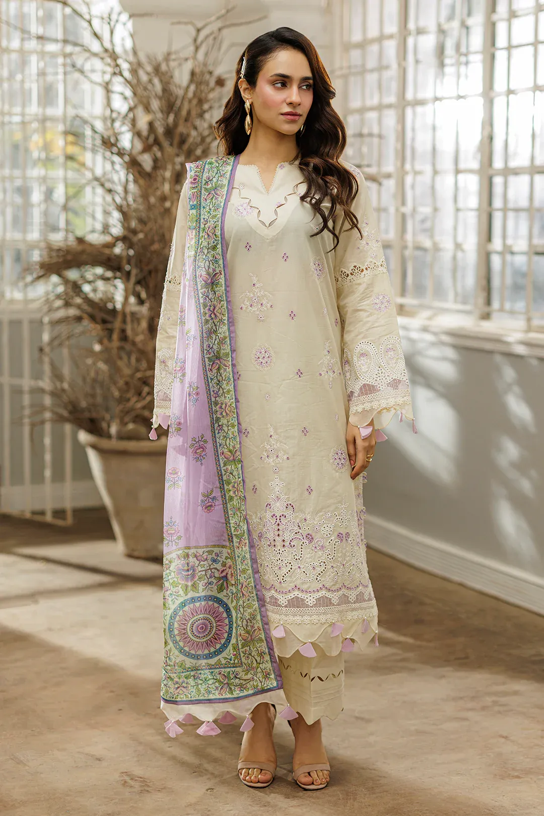 ZELLBURY WOMEN - Embroidered Shirt Shalwar Dupatta